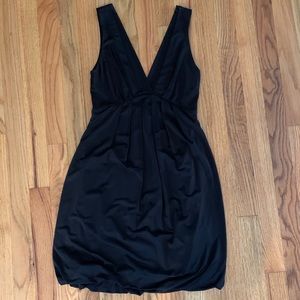 Black “bubble” hem dress